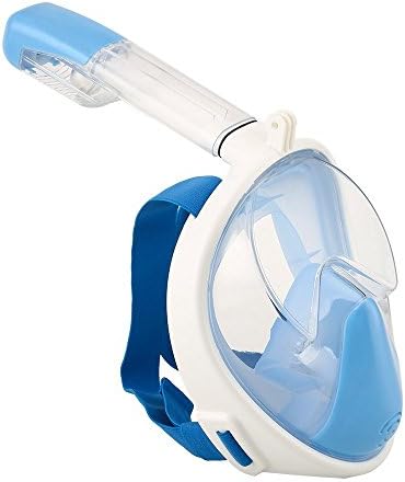 POWEREVA Scuba Snorkel Mask - Full Face - Anti-fog - 180 Degree Panorama View - Compatible With Action Cameras