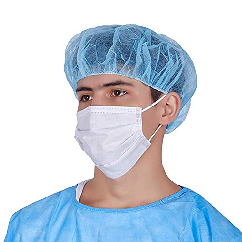 Surgical Mask Ear Loop - Breathable 2-Ply Disposable Non-Toxic Dust and Filter Mask for Cleaning White 50 Pack
