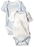 Burt's Bees Baby Baby Set Of 2 Organic Toile Bodysuits, Sail Blue, 12 Months