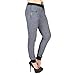Smart Fit Me Soft Stretchy Womens Joggers - Slim Fit Joggers Pants - Harem Joggers Pants for Women (Marled Blue, L)