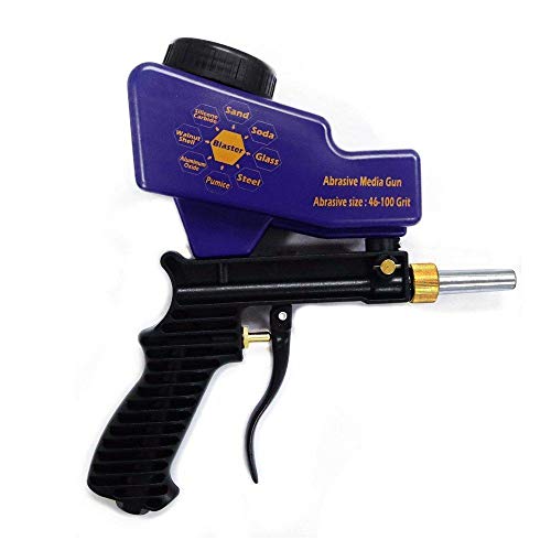 Gravity Feed Sandblasting Tools Air Sandblaster Tools Sand Spray Gu n For Rust Remove Sandblaster Air Tools - Blue
