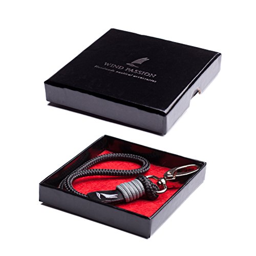 Wind Passion Nautical key chain Nautical gift Marine rope accessories key holder Nautical keychain (Black shade)