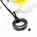 Hearbeingt Cremation Jewelry Urn Necklace for Ashes for Women Men, Circle of Life Eternity Memorial Pendant Ash Jewelry, Black