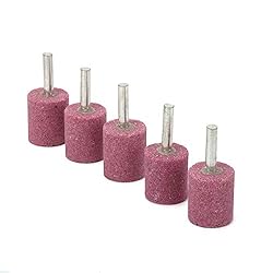WenFo 5Pc Red 1/4" Shank Corundum Grinding Head