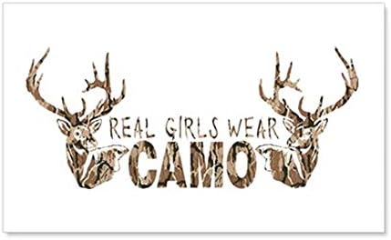 CafePress - REAL GIRLS WEAR CAMO - 20x12 Wall Decal, Vinyl Wall Peel, Reusable Wall Cling