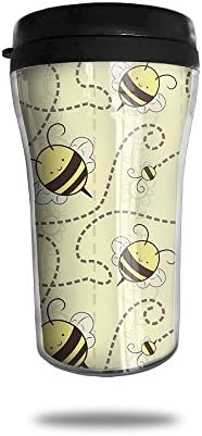 Auh22 Coffee Tumbler Curve Travel Office Mug ABS Bumblebee Repeat Coffee Cup Insulated Carry Hand Cup