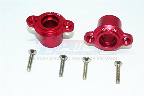 GPM Losi 1/6 Super Baja Rey 4X4 Desert Truck Upgrade Parts Aluminum Rear Axle Adapters - 1Pr Set Red