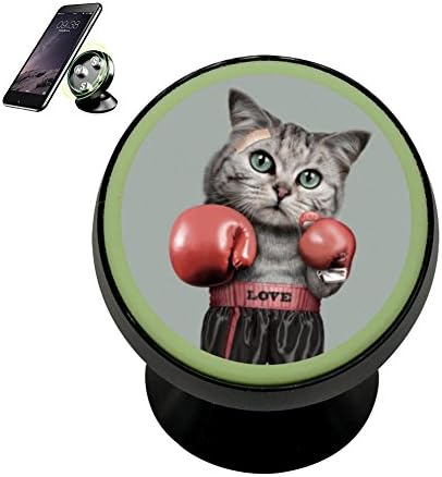 BOXING CAT DIY Magnetic Phone Car Mount Holder for iPhone 360 Rotation Noctilucent Function,Black