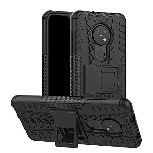 Newlike Nokia 7.2 / Nokia 6.2, Back Cover, Premium Real Hybrid Shockproof Bumper Defender Cover, Kick Stand Hybrid Desk
