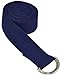 YogaAccessories 8' D-Ring Buckle Cotton Yoga Strap - Blue