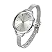 Zhenhui Women Thin Mesh Band Stainless Steel Wrist Watch Silver-Tone