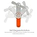 LINGSFIRE Handheld Fan Mini USB Portable Fan Rechargeable Personal Fan Desktop Fan Outdoor Fan for Home and Travel - USB Powered, 2 Speeds Pocket Fan (Orange)