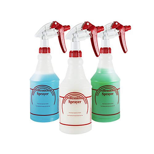 Houseables Spray Bottle Cleaner, Plastic, 24 Oz. Professional Sprayer, Adjustable Nozzle, Pack of 3