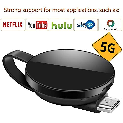 LONOSUN Wireless Display Adapter 5G/2.4G WiFi Dongle HDMI Display Adapter 1080P HD Support Chromecast/Chromecast Tv/DLNA/Airplay/Miracast for MacBook/Android / / iPhone X S MAX/8/7/SE