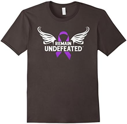 Men's Remain Undefeated ~ Cancer Survivors T-Shirt 3XL Asphalt