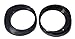 Harley-Davidson Touring 6.5-Inch Batwing Speaker Adapter Trim Black Plastic Rings primary