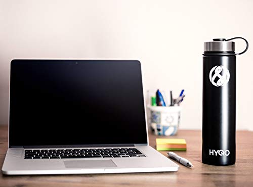 HYQO Insulated Stainless Steel Water Bottle | Cold 48 Hrs Hot 24 Hrs | 26 Oz Double Wall Vacuum Leak Proof Metal Water Bottle with Straw | Extra Flip & Drink Lid - Thumbnail 7