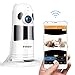 FREDI Baby Monitor WiFi Wireless Camera 1080P HD Security Camera with Two-Way Talking,Infrared Night Vision,P2P WPS Ir-Cut IP Camera Motion Detection Loop Recording(Without SD Card) (White)