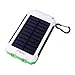 Solar Charger,Solar Power Bank 20000mAh Waterproof Portable External Battery USB Charger Built in LED light with Compass for iPad iPhone Android Cellphones (White & Green)