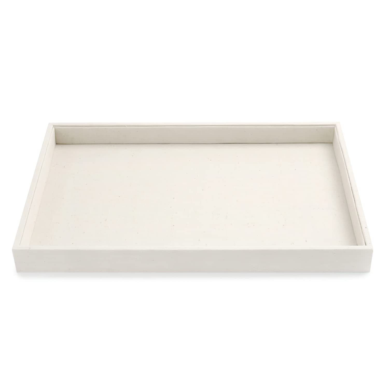 Oirlv Linen Jewellery Tray Stackable Jewellery Organiser Tray Jewellery Display Tray Flat Jewellery Tray for Necklace Bracelet Ring Display and Organiser