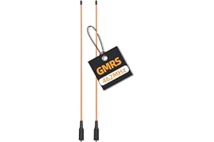 ABBREE AR-771C GMRS Antenna (462-467MHz) 15.3inch Flexible Whip Antenna SMA-Female for Baofeng UV-5R GMRS GM-15Pro GM-5RH UV-5G Plus TD-H3 UV-9G TD-H5 GMRS Radio Accessories,2Pack (Orange)