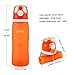 ITYYT Silicone Collapsible Water Bottle 26oz for Sports & Outdoors (Orange)