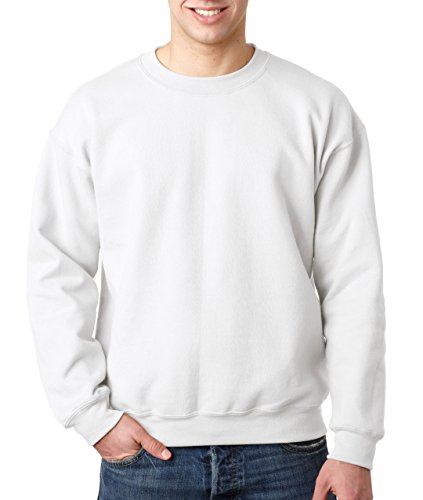Gildan Dryblend Adult Crew Neck Sweatshirt, Wht, Large
