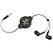 ReTrack Retractable Stereo Earbuds, Comfortable and Durable Design with Premium Stereo Sound, Black (ETAUDIOBLK)