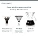 ovalware Pour Over Coffee Maker Set | 17oz / 0.5L Borosilicate Carafe with 304 Stainless Steel Filter and Precision Measuring Cup | Glass Coffee Dripper for Home Brewing
