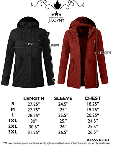 J. LOVNY Women's Versatile Military Anorak Jacket in Various Styles S-3XL