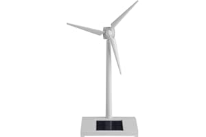 Desktop Wind Turbine Model, Desktop Mini Solar Energy Wind Mill Toy, Novelty Assembly Solar Windmill, for Children Gift