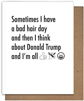 Donald Trump Hair Funny Letterpress Greeting Card