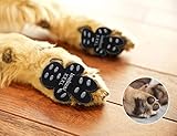 LOOBANI 48 Pieces Dog Paw Protection Traction Pads to Anti Slip on Hardwood Tile Floors, Disposable Self Adhesive Shoes Booties Socks Replacement (XXXL-3.07
