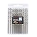 Hymnorq 10-Piece 1/4 Inches Cobalt Drill Bit Set – M35 Grade (5% Cobalt) Steel, Fully Ground, Dual Twist Flute, 135 Degree Split Point, Jobber Length, Bronze Finish, with Tough PP Storage Case