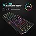 Havit RGB Mechanical Gaming Keyboard Blue Switch LED Backlit Wired Keyboards 104 Keys with Multimedia Keys Volume Control Phone Holder for PC Games Latop Computer