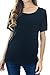 Smallshow 3 Pcs Maternity Nursing T-Shirt Modal Short Sleeve Nursing Tops Brown-Black-Grey,X-Large