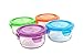 Wean Green Lunch Bowl Garden Set 12 Ounce / 355 Milliliter Leak-Proof BPA-Free Durable Glass Bowls - (Set of 4)