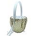 Abbie Home Sequin Glitter Wedding Guest Book + Sign Pen + Pen Stand Rhinestone Décor Wedding Party Favor (Gold Basket)