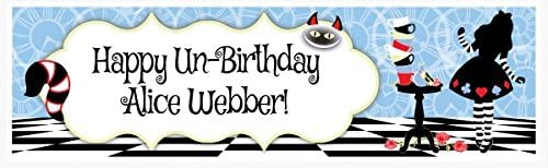 Alice in Wonderland 5 Ft. Large Personalized Banner