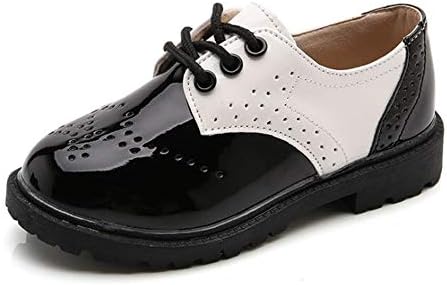Rose town Kids Girls' School Dress Princess Mary Janes Smart Leather Flats Shoes