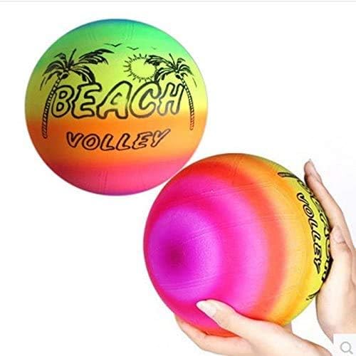 HAADI Beach Ball, Blow-up Inflatable Pool Party Toy Ball for kids, Lightweight Soft Touch Volleyball Friendly - Rubber Ball for Swimming pool, Garden, Beach, Indoor and Outdoor