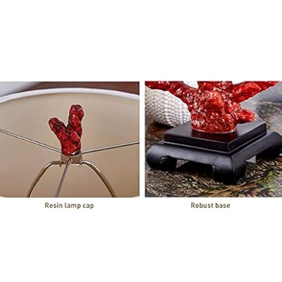 Desk lamp Living Room American Country Table Lamp Bedroom Bedside Lamp Modern Creative Coral Table Lamp Study Reading… 419Y7sDg0EL