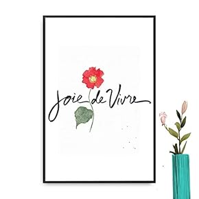 Framed Canvas Wall Art for Living Room, Bedroom French Quotes Canvas Prints for Modern Home Decoration Ready to Hang - 16"x24" inches