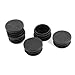 SODIAL(R) Plastic Caps Round Tubing Tube Insert Covers 40mm Dia 5 Pcs Black