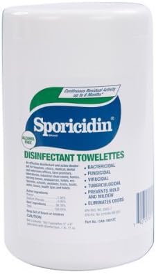 Sporicidin Disinfectant Fresh Scent Towelette 9.5 x 12 85 Wipes Fresh by Sporicidin