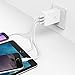 Quick Charge 2.0 AUKEY 3-Port USB Wall Charger with Micro-USB Cable for Galaxy S8/S7/S6/Edge/Plus, Note 4/5, LG G4, Nexus 6, iPhone, iPad & More | Qualcomm Certified