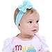 Baby Elastic Hair Hoops Headbands,Girl's Multicolor Hairbands Bunny Ears 8 Pack