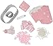2 Tier Baby Shower Favor Bags Cake Kit Includes 50 Favor Boxes Pink Girl Baby Shower Party Crafts Supplies Decorations Table Centerpieces for Newborn Girls Gender Reveal Games