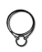 BOLA The Durable Classic Leather Eyeglass Necklace with Metal Loop in Black & Gunmetal