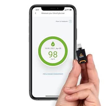 Dario Blood Glucose Monitor Kit Test Your Blood Sugar Levels And Estimate A1c After 3m Kit Includes Glucose Meter With 25 Strips 10 Sterile Lancets Iphone Lightning Health Household Amazon Com
